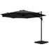 Instahut 3m Roma Cantilever Outdoor Umbrella with Base 360° Rotating UPF50 Black
