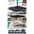 Instahut 3m Roma Cantilever Outdoor Umbrella with Base 360° Rotating UPF50 Black