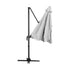 3m Outdoor Umbrella Cantilever 360 Degree Tilt Beach Roma Grey