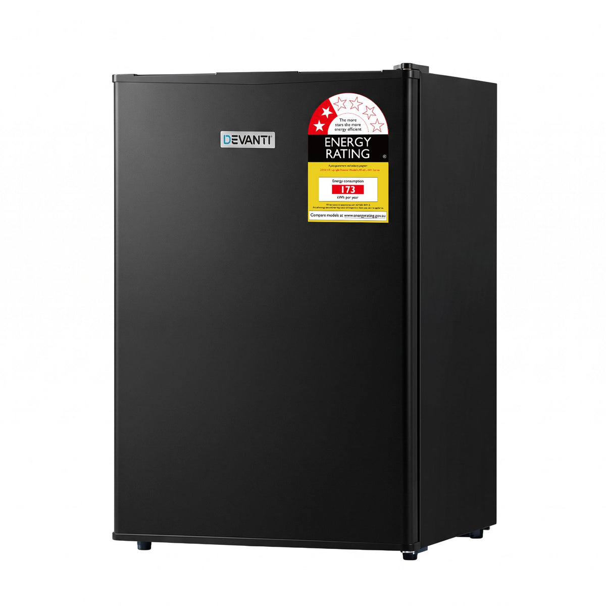 Devanti 42L Upright Freezer Black, Compact Mini Freezer for Caravan & Office