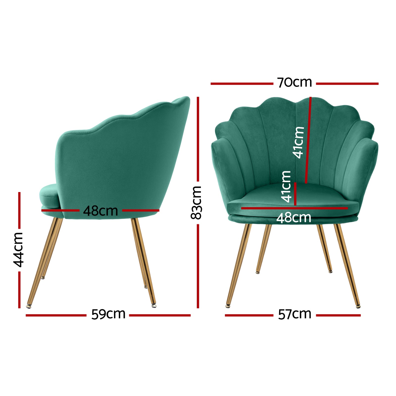 Armchair Velvet Green Callista