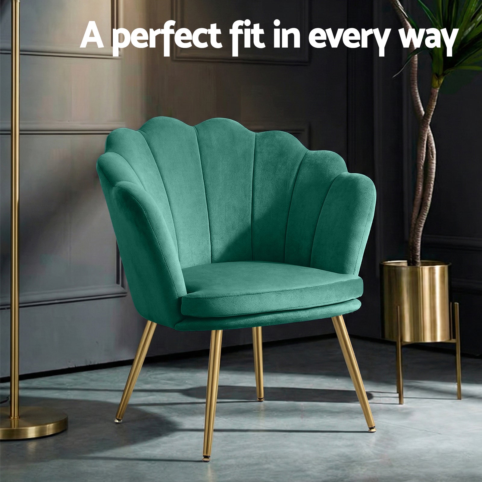 Armchair Velvet Green Callista
