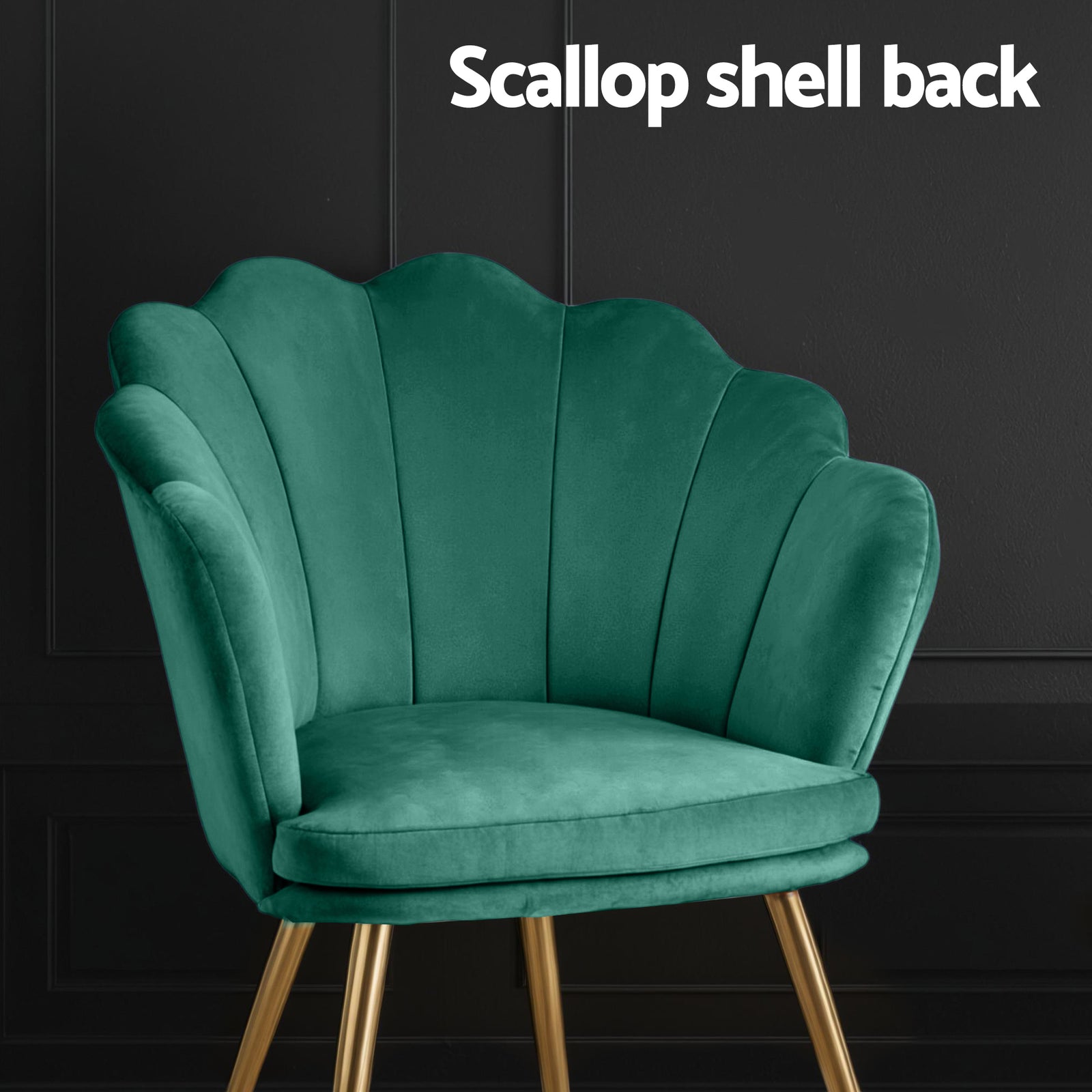 Armchair Velvet Green Callista