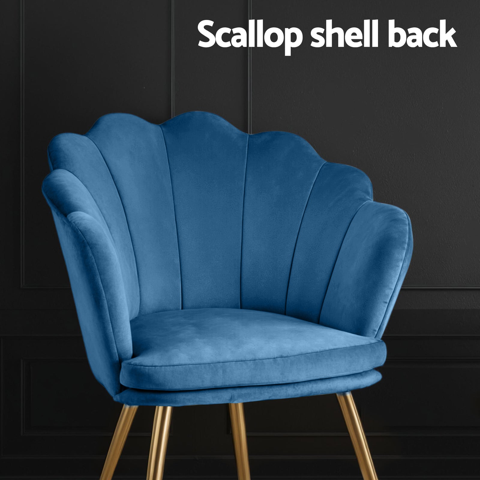 Armchair Velvet Blue Callista