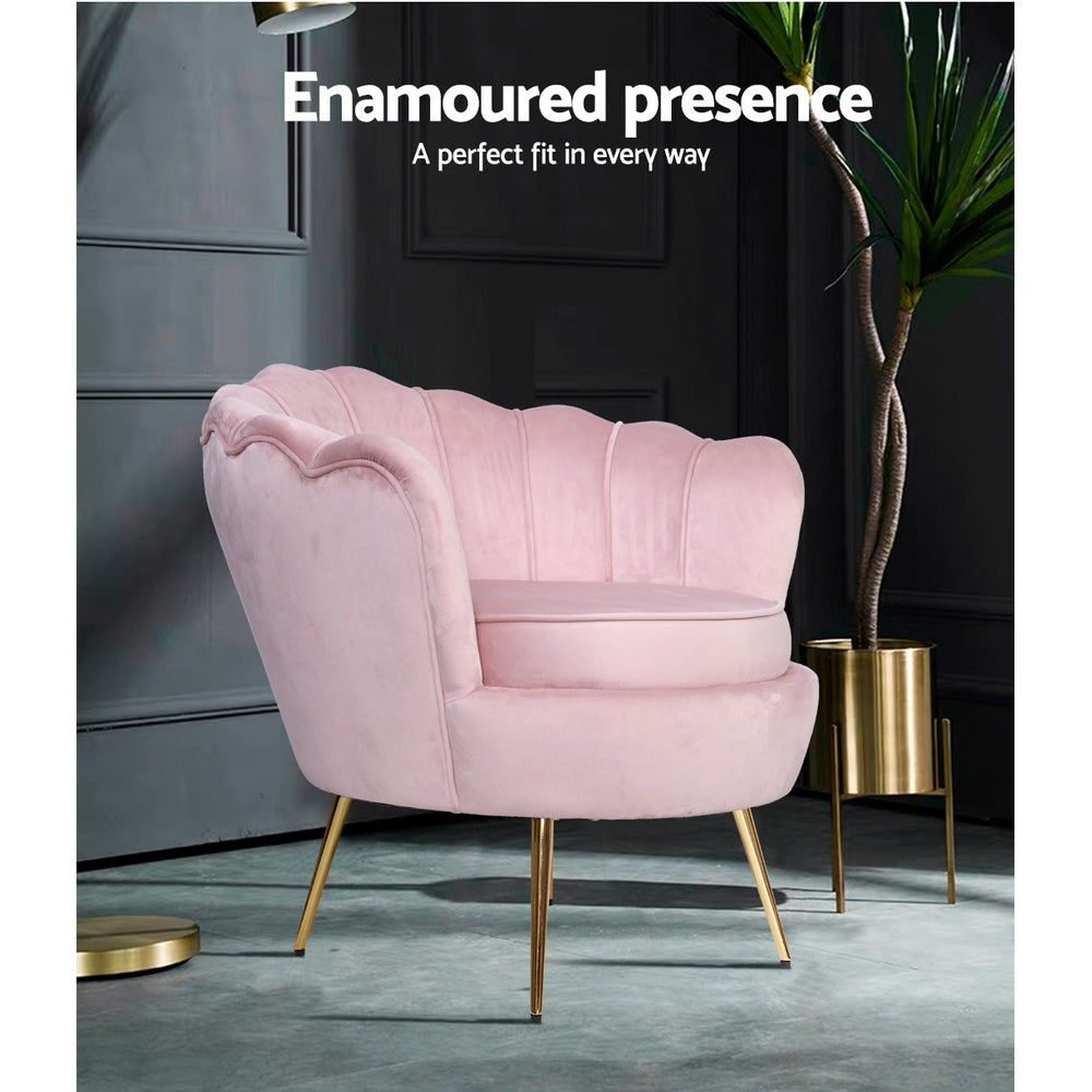 Armchair Velvet Pink Callista