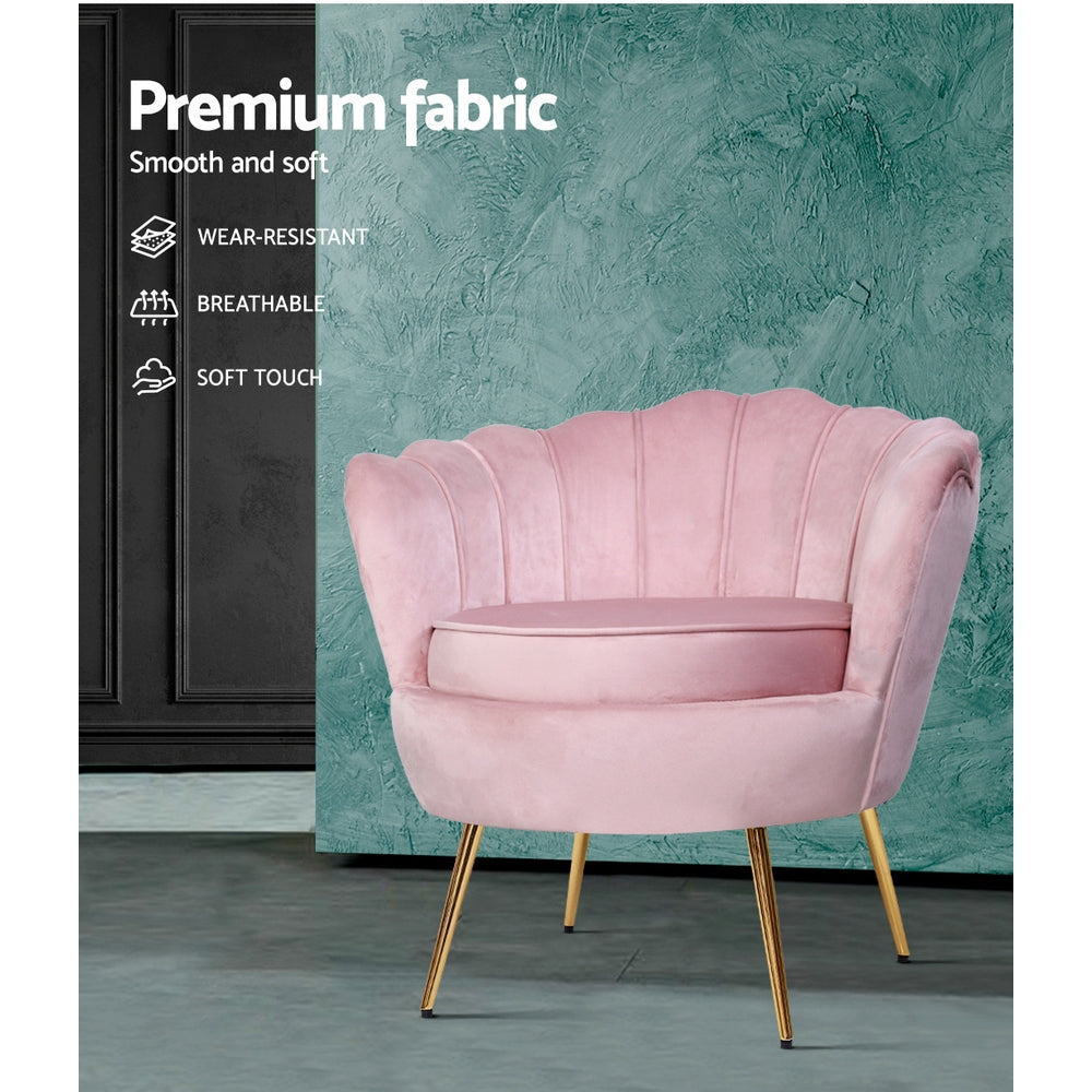 Armchair Velvet Pink Callista