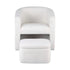 Armchair Accent Chair w/Ottoman Lounge Footrest Storage Boucle White