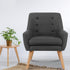 Artiss Armchair Linen Fabric Anne Charcoal