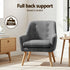 2X Armchair Lounge Chair Accent Tub Chair Grey ANNE