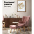 Armchair Set with Ottoman Pink Lansar