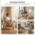 Cindy Armchair – Faux Linen Fabric, Rubberwood Legs, Grey