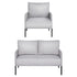 Artiss Armchair 4 Seater Sofa Set Pillow Gery Kane