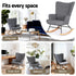 Artiss Rocking Armchair Nursing Chair Linen Fabric Grey