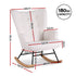 Artiss Rocking Armchair Nursing Chair Boucle Fabric White