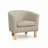 Artiss Abby Armchair Linen Accent Chair Beige Wooden Frame Extra Thick Foam