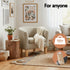 Artiss Abby Armchair Linen Accent Chair Beige Wooden Frame Extra Thick Foam