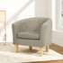Artiss Abby Armchair Linen Accent Chair Beige Wooden Frame Extra Thick Foam