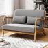 Armchair 2-seater Loveseat Fabric Grey