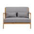 Armchair 2-seater Loveseat Fabric Grey