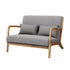 Armchair 2-seater Loveseat Fabric Grey