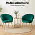 Green Velvet Accent Armchair Eloise Lounge Chair with Gold Legs