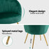 Green Velvet Accent Armchair Eloise Lounge Chair with Gold Legs