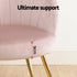 Eloise Armchair – Velvet Accent Chair, Wide Back, Gold Legs, Pink