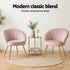 Eloise Armchair – Velvet Accent Chair, Wide Back, Gold Legs, Pink