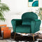 Artiss Green Velvet Accent Armchair Caroline Lounge Chair with Gold Legs