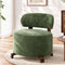 Artiss Armchair Occasional Chair Linen Upholstered Curved Backrest Green
