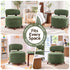 Artiss Armchair Occasional Chair Linen Upholstered Curved Backrest Green