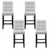 Artiss 4x Bar Stools Kitchen Dining Chairs Counter Fabric Stool Wooden Ada Grey