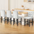 Artiss 4x Bar Stools Kitchen Dining Chairs Counter Fabric Stool Wooden Ada Grey