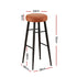 Artiss 2x Bar Stools Kitchen Dining Chairs Counter Round PU Leather Lane Brown
