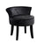 Vanity Stool Velvet Black Abella