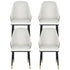 Artiss Dining Chairs Set of 4 Leather Seat Beige and Black