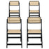 Artiss 4x Dining Chairs Wooden Rattan Foldable Black
