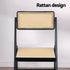 Artiss 4x Dining Chairs Wooden Rattan Foldable Black