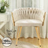 1 Set of 4  Dining Chairs Velvet Armchair Beige
