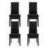 Dining Chairs Set of 2 Leather Parsons Chair Black
