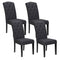 Artiss Dining Chairs Set of 4 Linen Parsons Chair Dark Grey