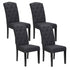 Artiss Dining Chairs Set of 4 Linen Parsons Chair Dark Grey