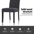 Artiss Dining Chairs Set of 4 Linen Parsons Chair Dark Grey