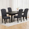 Artiss Dining Chairs Set of 4 Linen Parsons Tufted Dark Grey Chairs