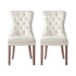 1 Set of 2 Artiss Dining Chairs Beige Velvet