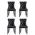 1 Set of 4 Artiss Dining Chairs Black Leather
