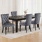 Artiss Set of 4 Grey Velvet Dining Chairs Button Tufted Rubberwood