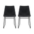 Artiss 2x Dining Chairs Retro PU Leather Kitchen Lounge Cafe Accent Chair Black