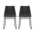 Artiss 2x Dining Chairs Retro PU Leather Kitchen Lounge Cafe Accent Chair Grey