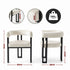 Dining Chairs Set of 4 Velvet Upholstered Barrel Chairs with Curved Armrests & Back Beige